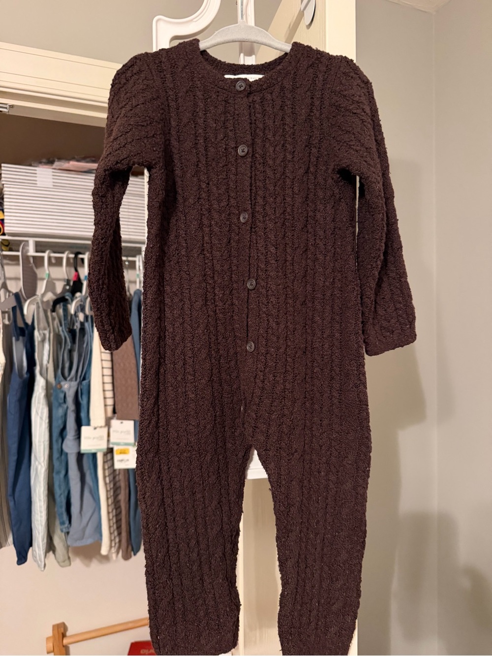 Zara Cozy Knit Brown Kids One-Piece